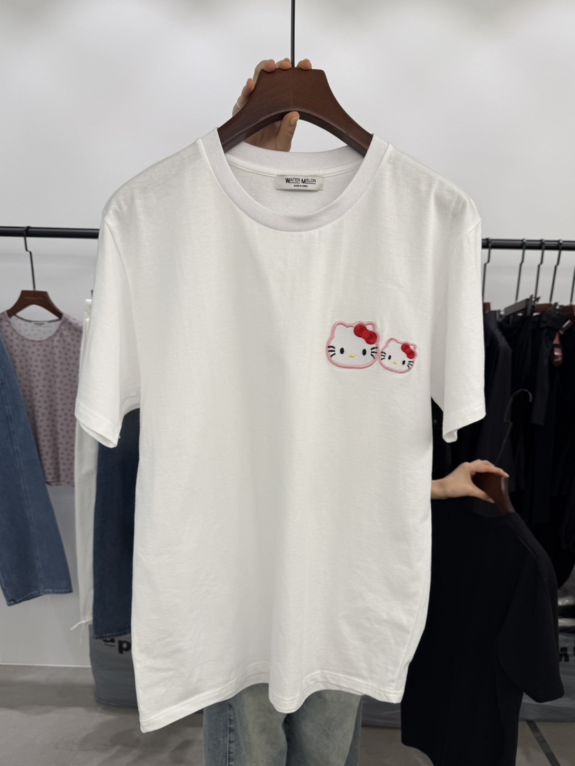 WATERMELON韓國直郵女士新品休閑推薦職業時尚熱賣26春夏T恤WATER MELONT恤圖色1