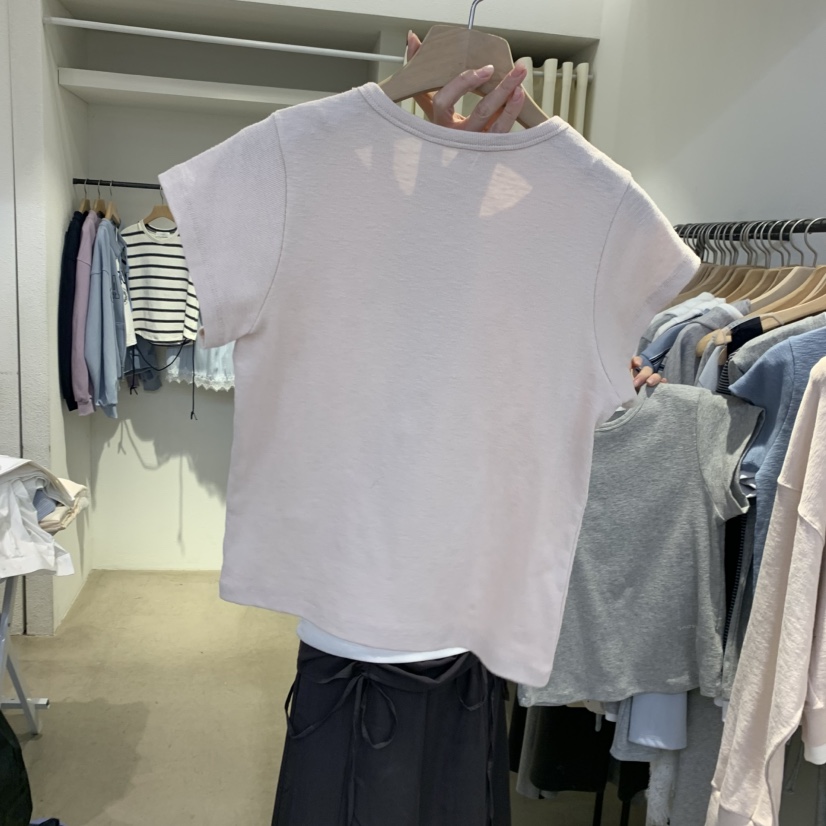 IR BIEN/BIENBIEN韓國東大門代購女士新品休閑職業T恤刺繡IR BIEN/BIENBIENT恤