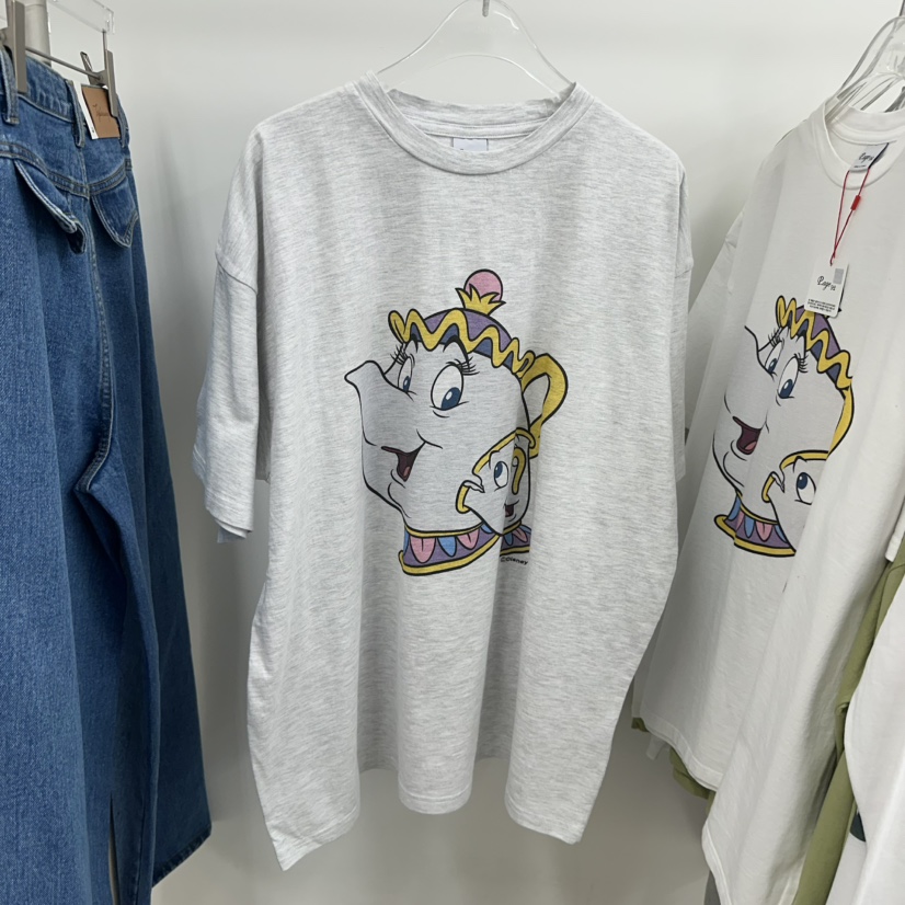 TOPDRESSING韓國直郵實拍女裝新品人氣時尚推薦休閑熱賣T恤TOPDRESSINGT恤圖色1灰白色