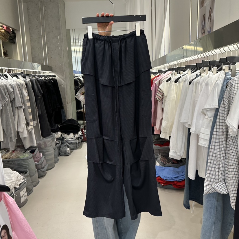 ARTE STUDIO/ATTENTION EDITORIAL韓國代購女裝新品人氣休閑褲ARTE STUDIO/ATTENTION EDITORIAL休閑褲圖色4條紋深藍色