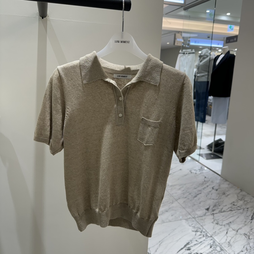 LOW MOMENT韓國東大門代購女裝新款推薦時尚26春夏針織衫亞麻LOW MOMENT針織衫圖色2米色