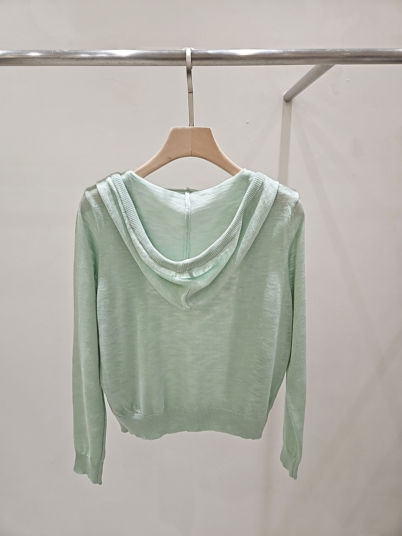 MONTER韓國直郵女士新款職業26春夏針織衫假兩件連帽衫亞麻MONTER針織衫