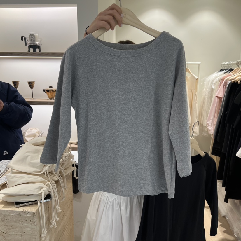 LIFFEY韓國東大門代購女裝新品時尚推薦26春夏長袖T恤船領LIFFEY長袖T恤圖色1