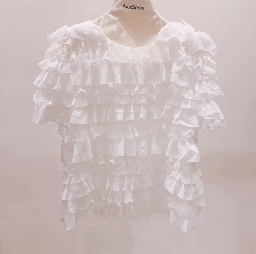 AWESOME-P韓國代購女裝新品熱賣人氣26春夏職業襯衫蕾絲衫AWESOME-P襯衫/蕾絲衫圖色1