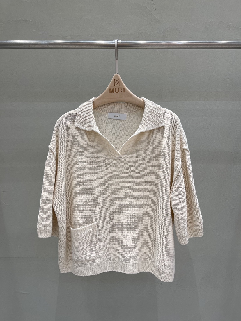 THE MUI韓國代購女裝新款推薦時尚職業26春夏針織衫口袋THE MUI針織衫圖色1