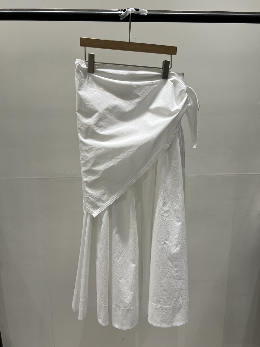 MAC韓國東大門直郵女士新款26春夏時尚職業推薦人氣長裙圍巾THE FORWARD MAC長裙圖色1白色