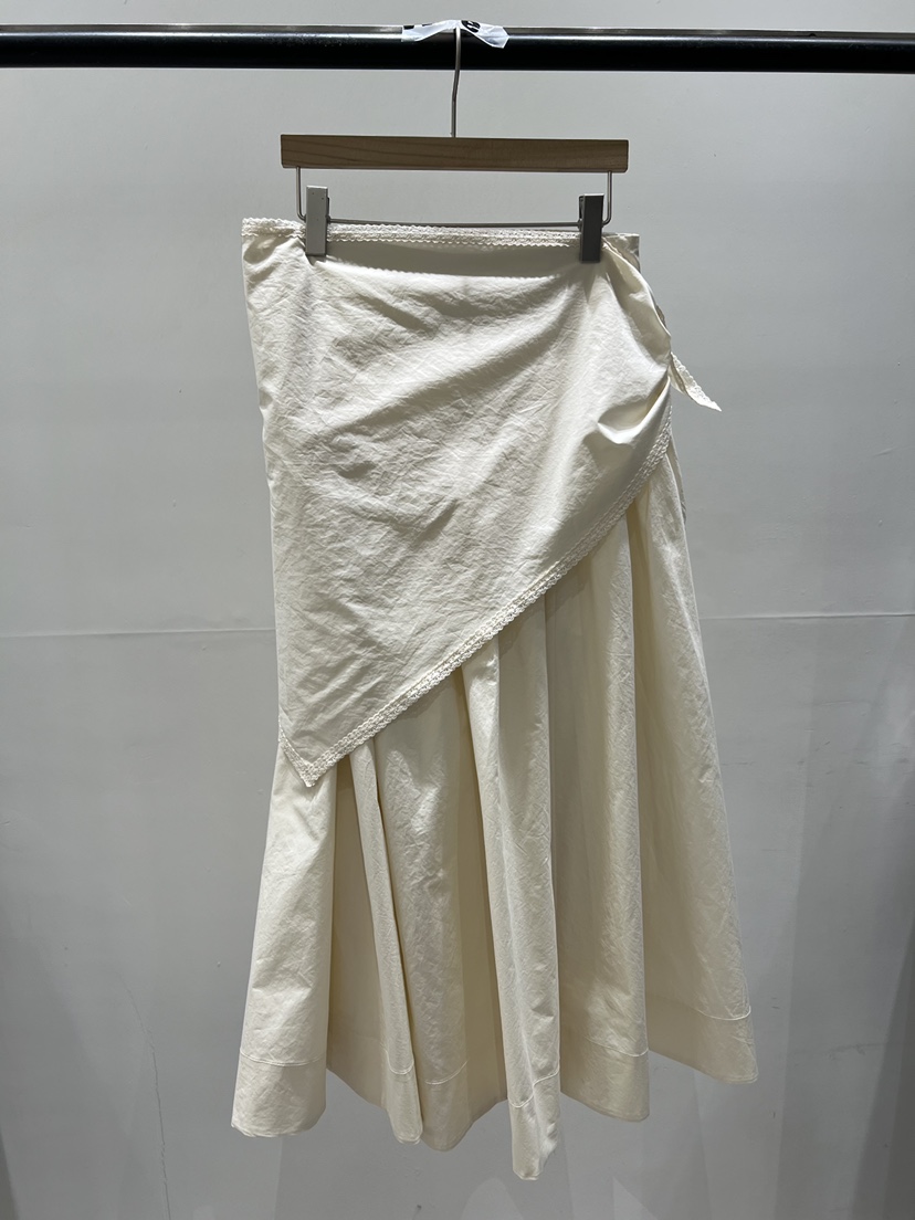 MAC韓國東大門直郵女士新款26春夏時尚職業推薦人氣長裙圍巾THE FORWARD MAC長裙圖色2米色