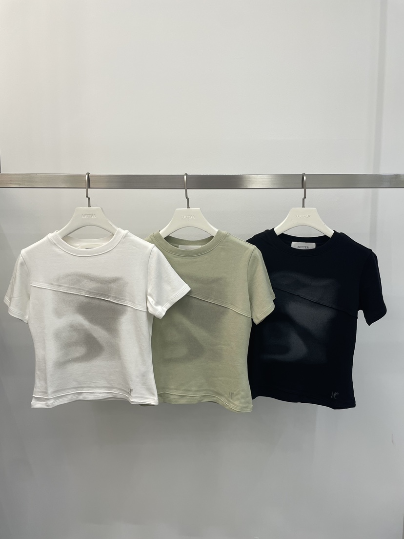 BETTER韓國直郵實拍女裝新款推薦休閑熱賣職業26春夏T恤鏤空BETTERT恤