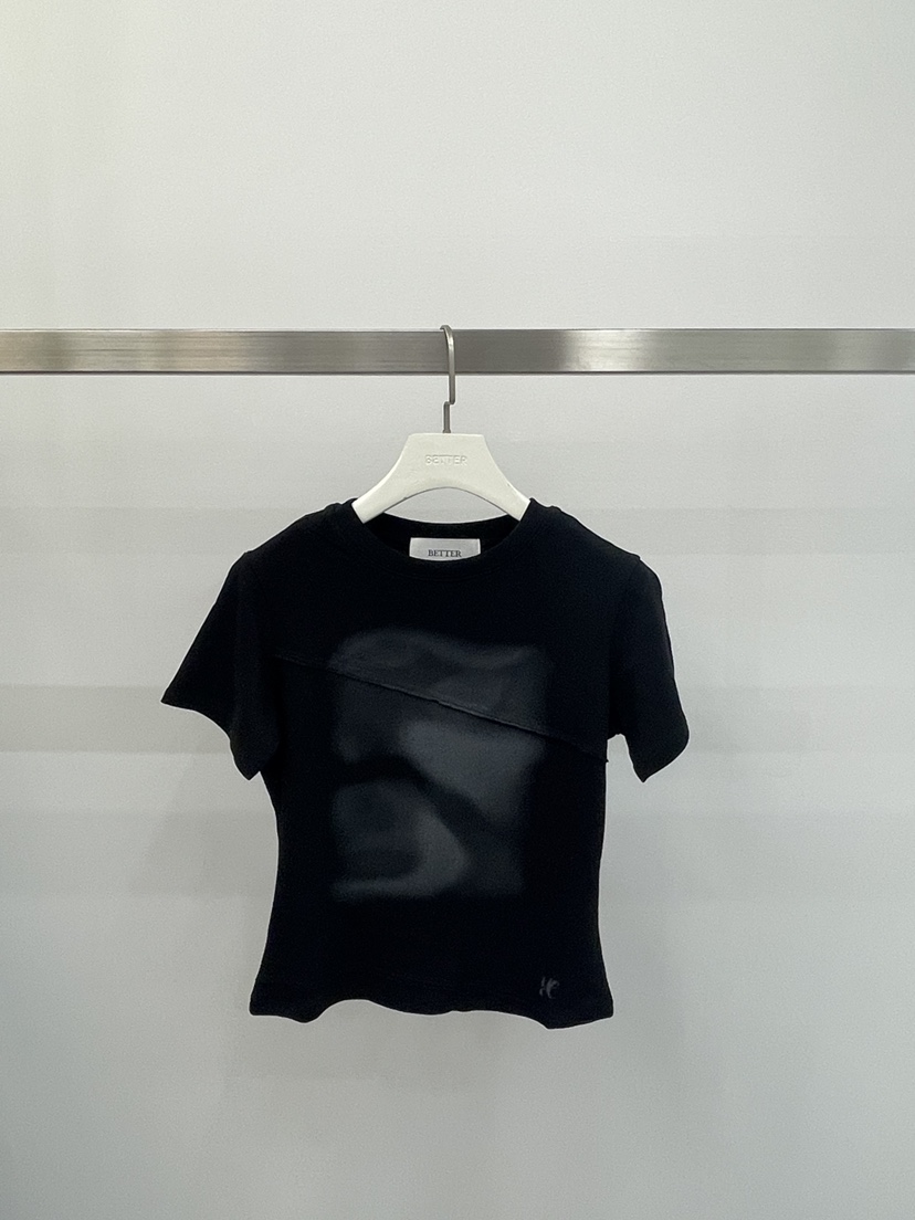 BETTER韓國直郵實拍女裝新款推薦休閑熱賣職業26春夏T恤鏤空BETTERT恤圖色3