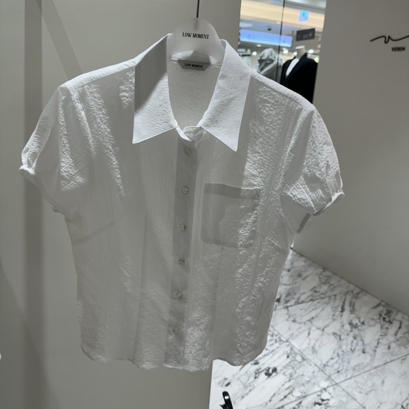 LOW MOMENT韓國代購女士新品時尚推薦26春夏職業襯衫蕾絲衫LOW MOMENT襯衫/蕾絲衫圖色1