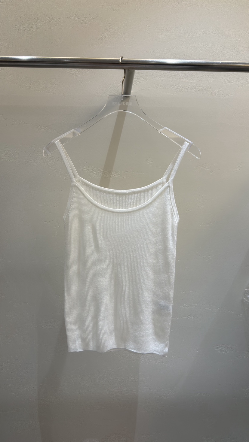 MOST OF ALL U韓國東大門直郵女士新品休閑吊帶背心亞麻羅紋MOST OF ALL U吊帶/背心