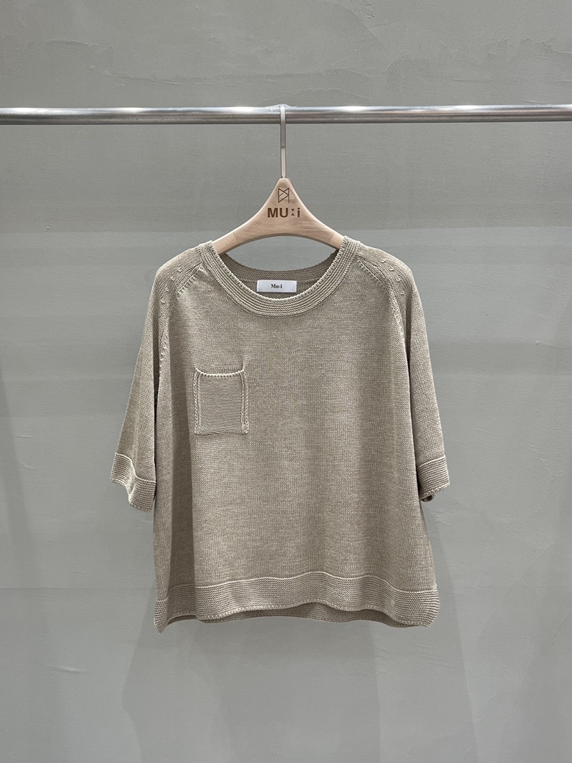 THE MUI韓國直郵實拍女士新款時尚人氣推薦職業休閑T恤口袋THE MUIT恤圖色2