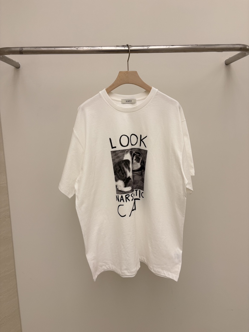 LAIVE韓國直郵女士新款推薦職業26春夏人氣熱賣休閑時尚T恤LAIVET恤圖色1