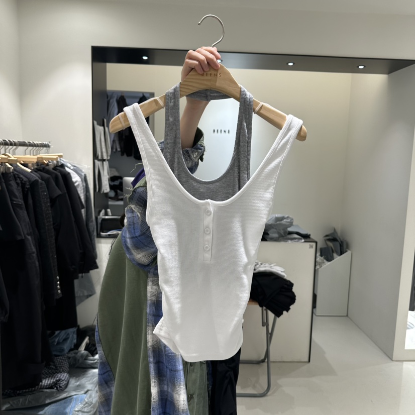 BEENS韓國直郵實拍女士新品休閑職業時尚26春夏吊帶背心假兩件BEENS吊帶/背心圖色2