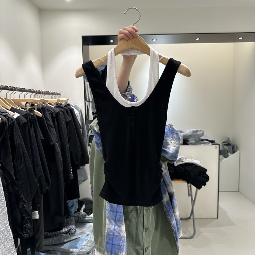 BEENS韓國直郵實拍女士新品休閑職業時尚26春夏吊帶背心假兩件BEENS吊帶/背心圖色3