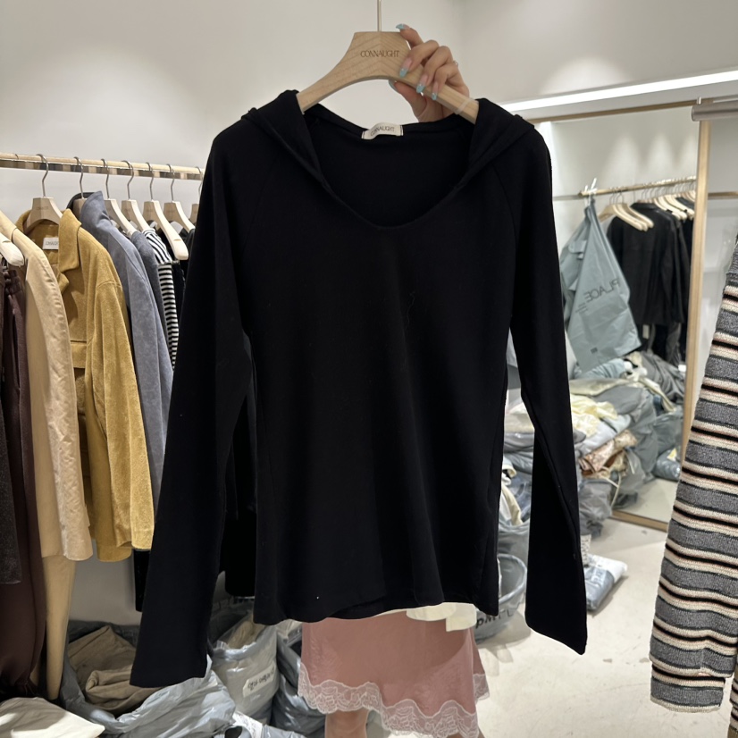 CONNAUGHT/DAILYJUD韓國東大門代購女士新款推薦長袖T恤連帽衫CONNAUGHT/DAILYJUD長袖T恤圖色3