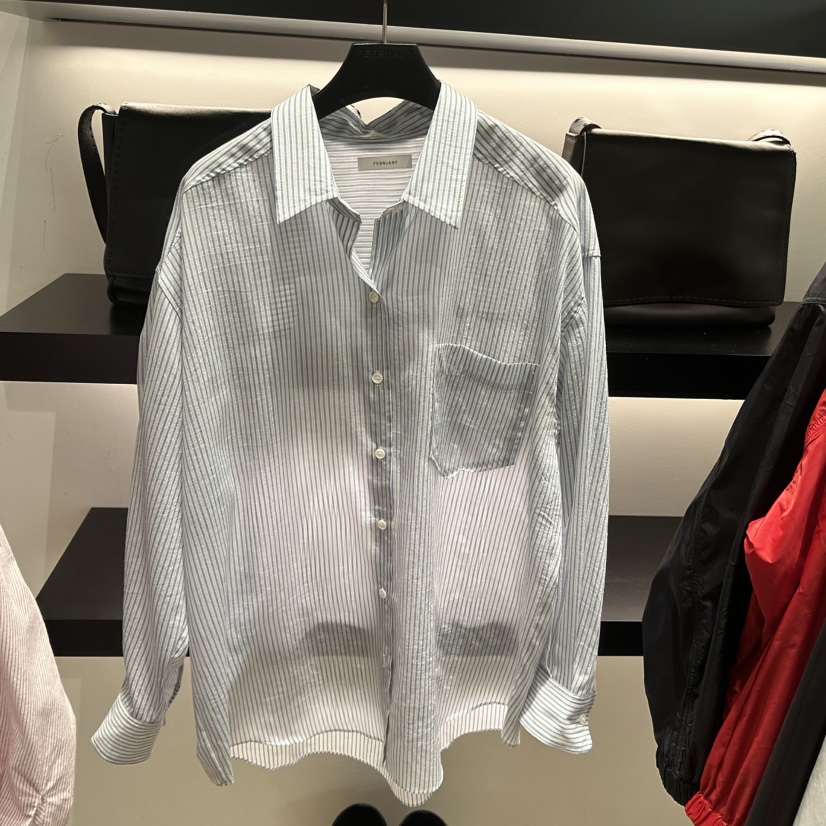 FEBRUARY 11韓國東大門直郵女裝新款熱賣26春夏襯衫蕾絲衫FEBRUARY 11襯衫/蕾絲衫圖色2藍色