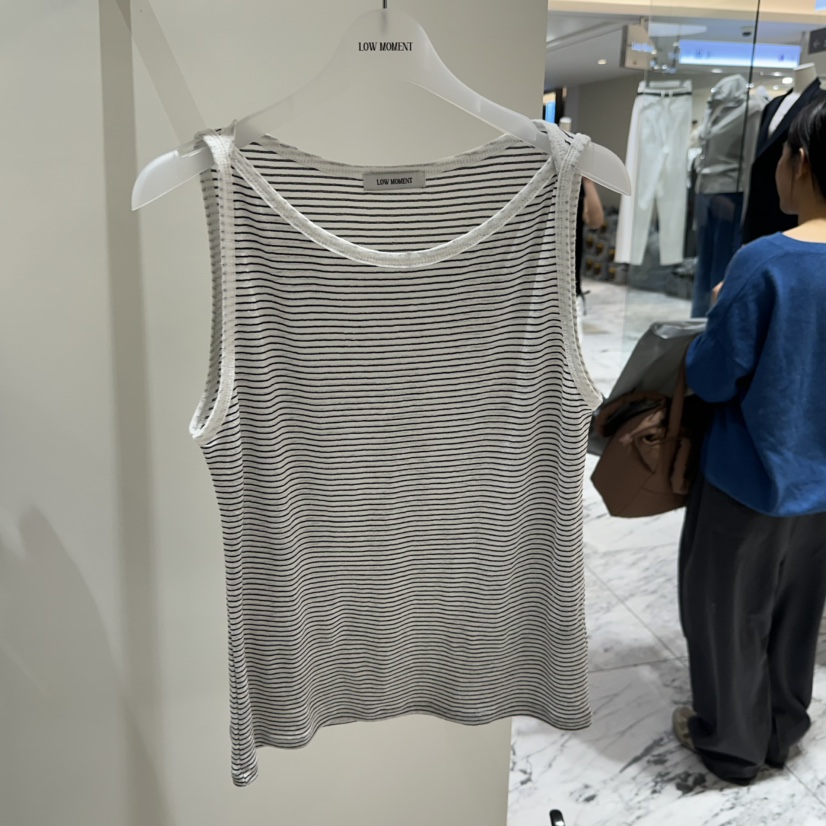 LOW MOMENT韓國東大門直郵女裝新品時尚熱賣吊帶背心亞麻LOW MOMENT吊帶/背心圖色1