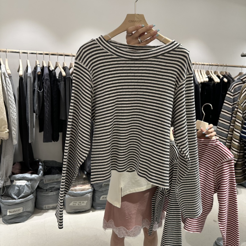 CONNAUGHT/DAILYJUD韓國直郵實拍女裝新款職業推薦長袖T恤CONNAUGHT/DAILYJUD長袖T恤圖色3墨色