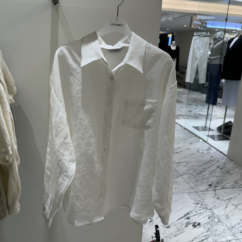 LOW MOMENT韓國直郵女士新款人氣襯衫蕾絲衫不含內搭亞麻布LOW MOMENT襯衫/蕾絲衫圖色1