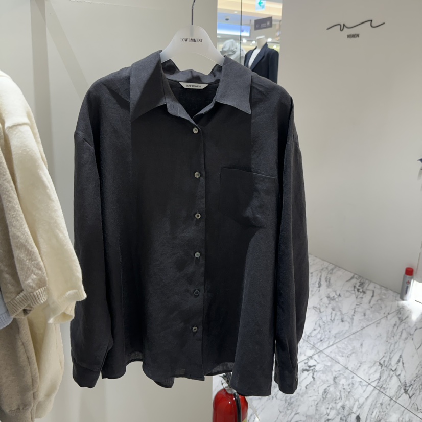 LOW MOMENT韓國直郵女士新款人氣襯衫蕾絲衫不含內搭亞麻布LOW MOMENT襯衫/蕾絲衫圖色4