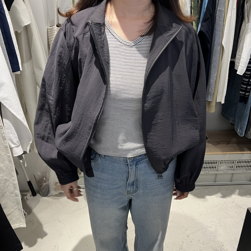 PLATE韓國東大門直郵女士新品26春夏人氣推薦熱賣夾克高領PLATE夾克圖色2