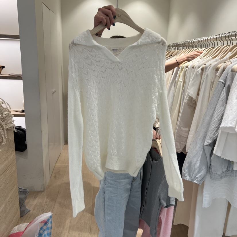 LIFFEY韓國東大門代購女裝新款熱賣26春夏職業時尚針織衫LIFFEY針織衫圖色1