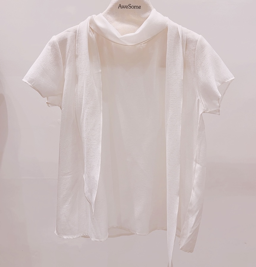 AWESOME-P韓國直郵實拍女裝新品休閑人氣職業襯衫蕾絲衫AWESOME-P襯衫/蕾絲衫圖色2