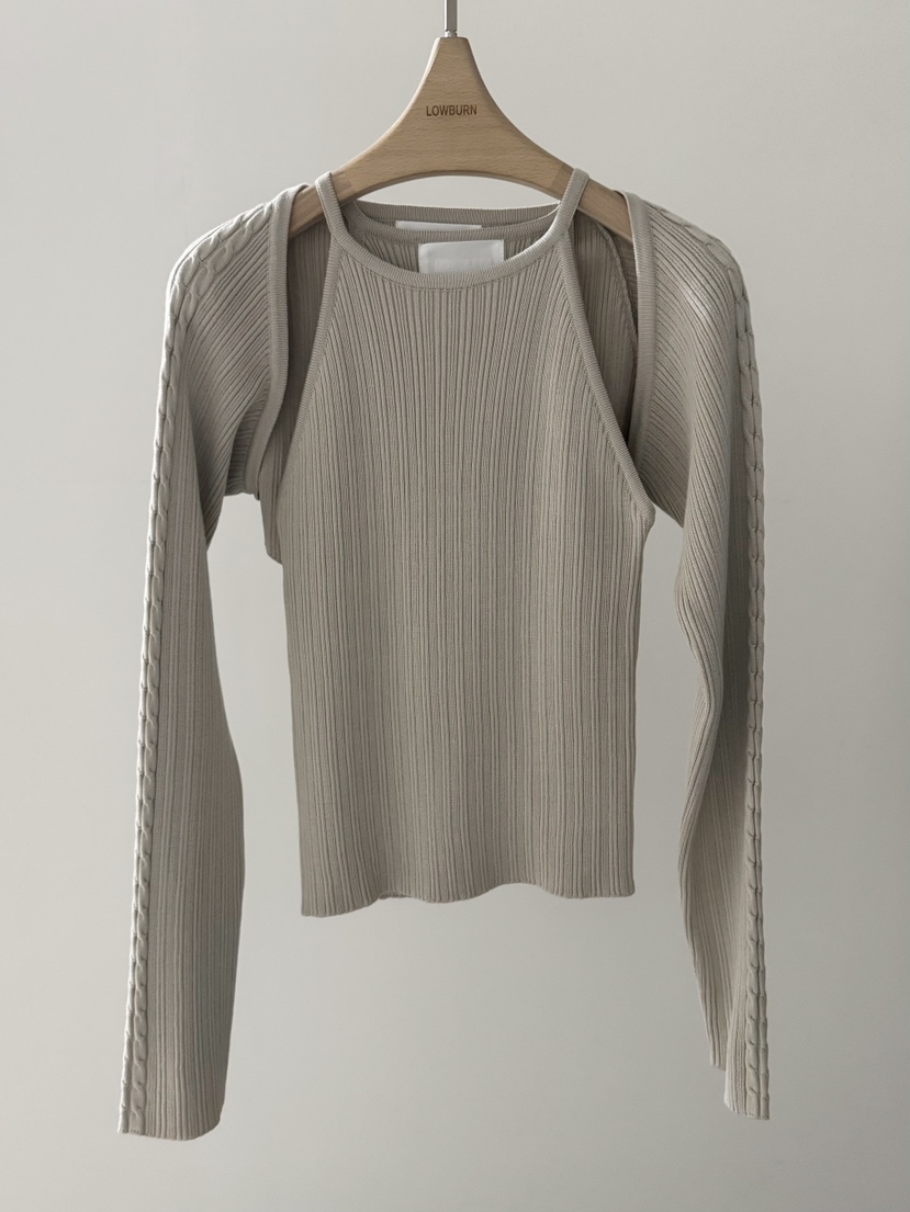 LOWBURN韓國東大門直郵女裝新品時尚職業套裝兩件套套裝羅紋LOWBURN套裝圖色2