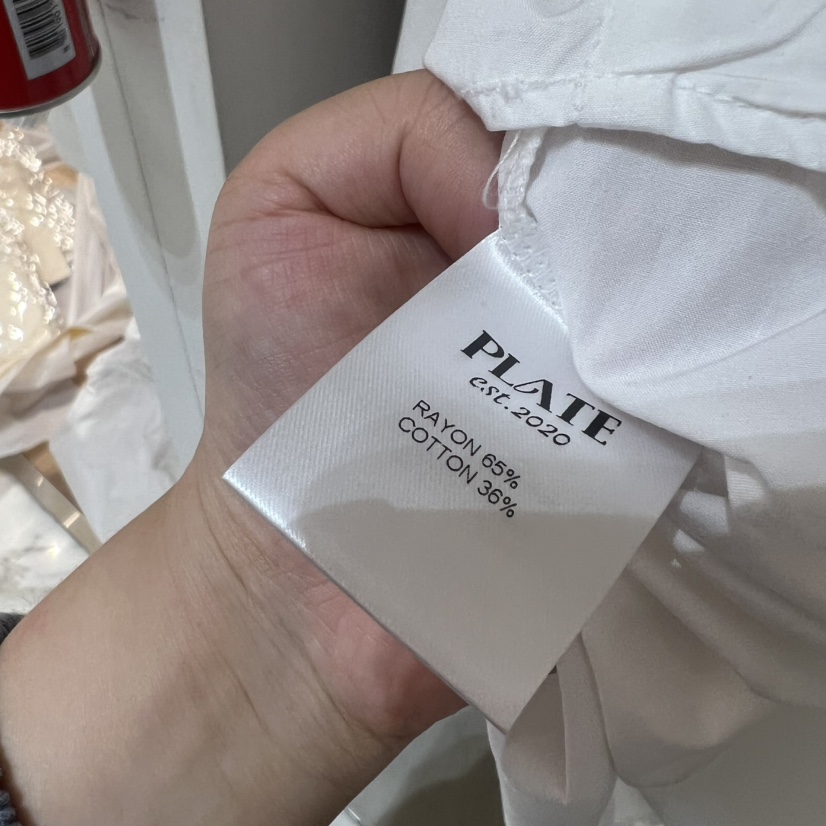 PLATE韓國直郵女士新品時尚26春夏職業推薦人氣襯衫蕾絲衫PLATE襯衫/蕾絲衫