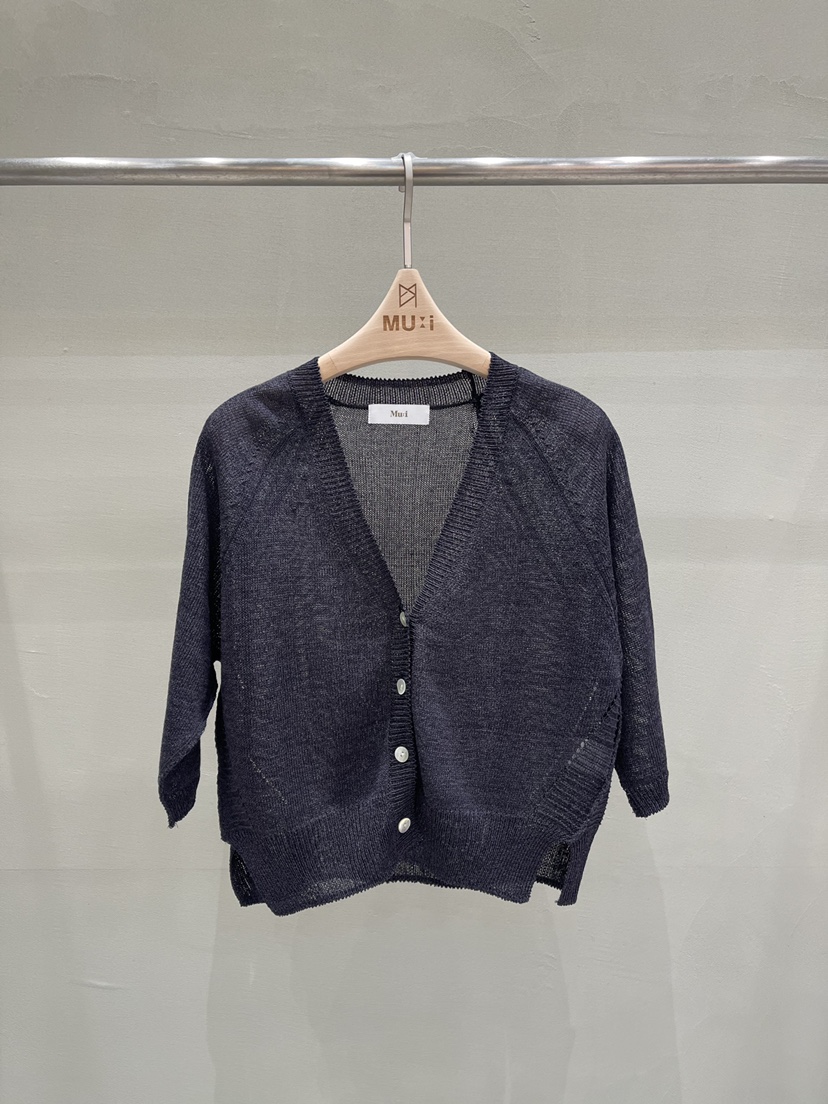 THE MUI韓國直郵實拍女士新款26春夏人氣針織衫短款開衫THE MUI針織衫圖色3