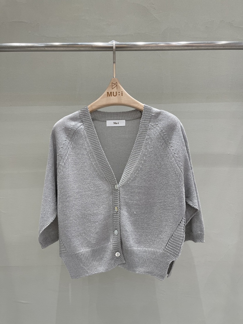 THE MUI韓國直郵實拍女士新款26春夏人氣針織衫短款開衫THE MUI針織衫圖色4
