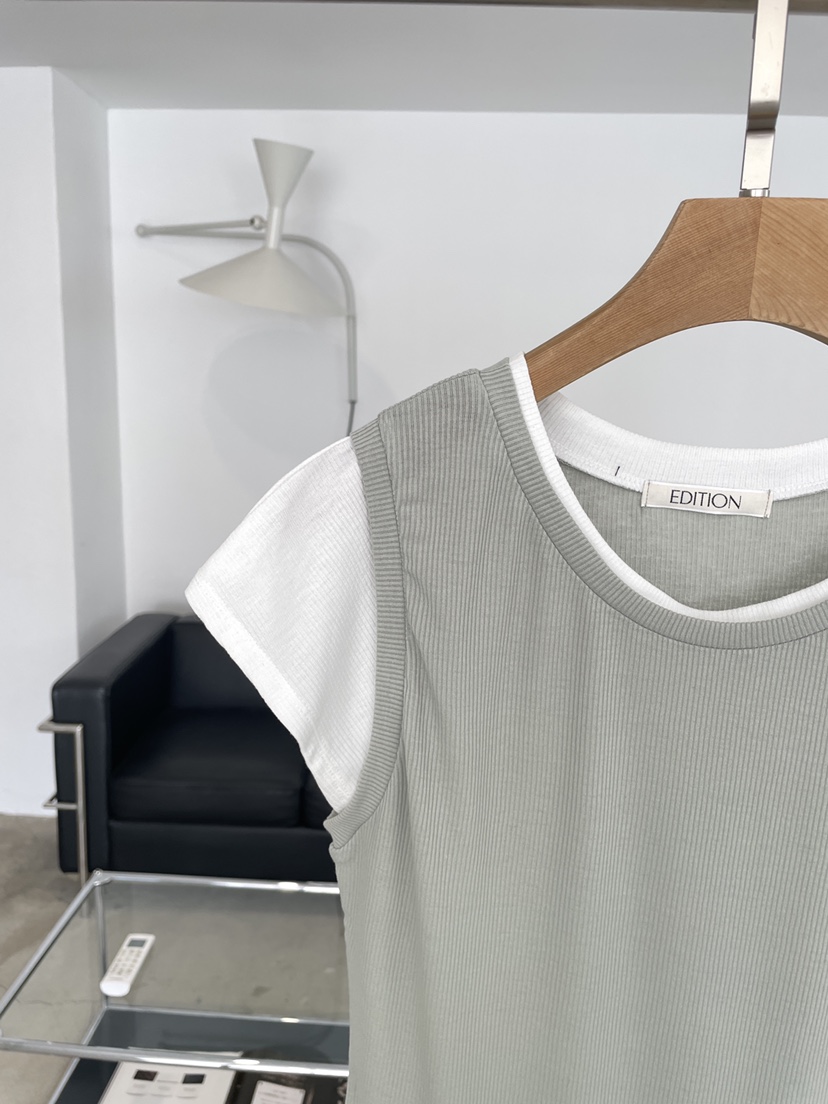 EDITION-P韓國代購女裝新款26春夏休閑推薦人氣時尚職業T恤EDITION/CHAHEET恤