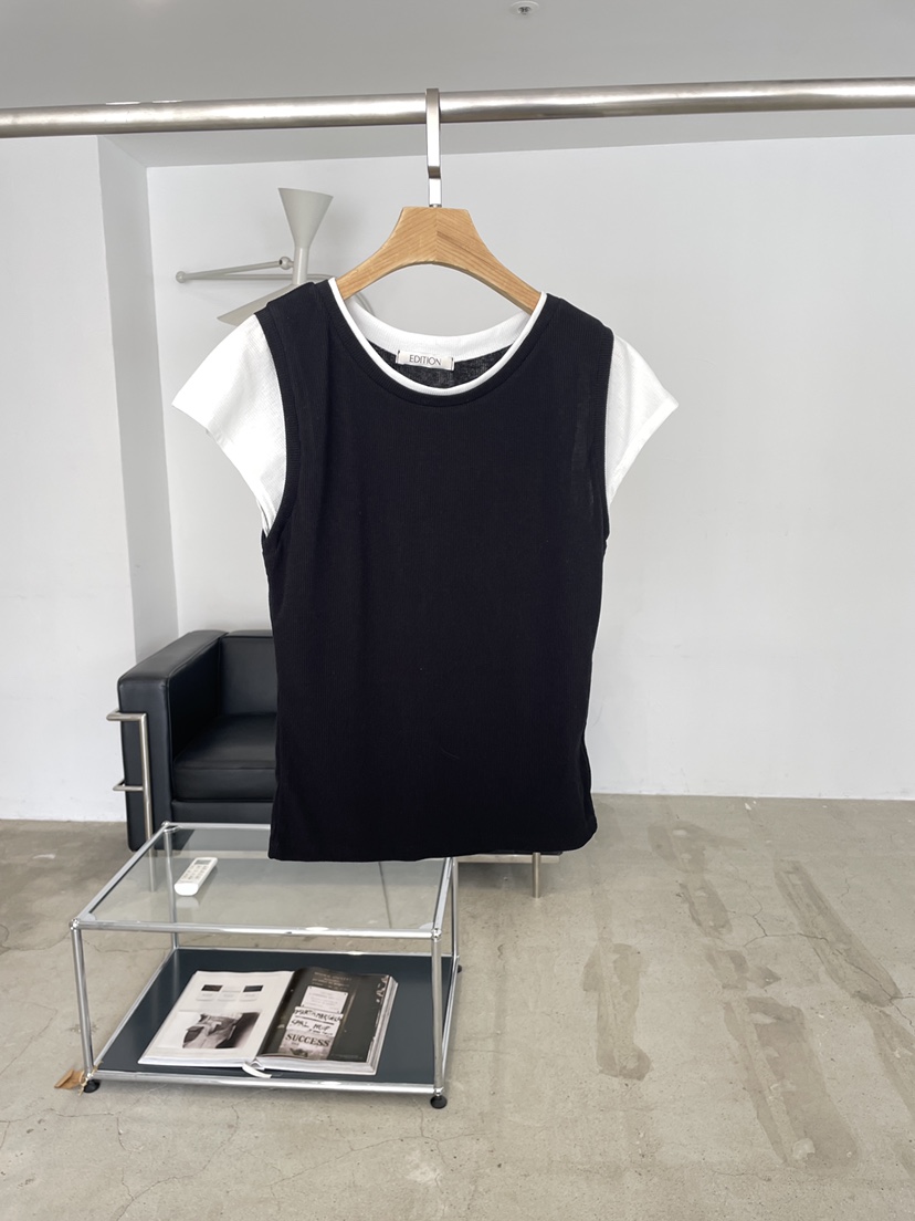 EDITION-P韓國代購女裝新款26春夏休閑推薦人氣時尚職業T恤EDITION/CHAHEET恤圖色3