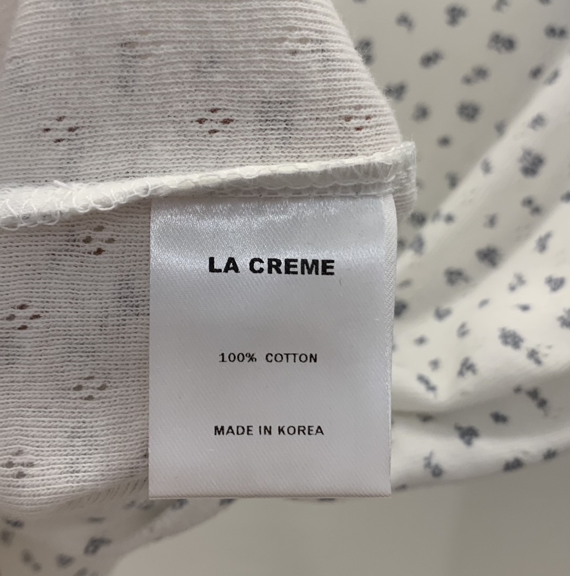 LA CREME韓國代購女裝新款熱賣休閑職業時尚推薦T恤蕾絲LA CREMET恤