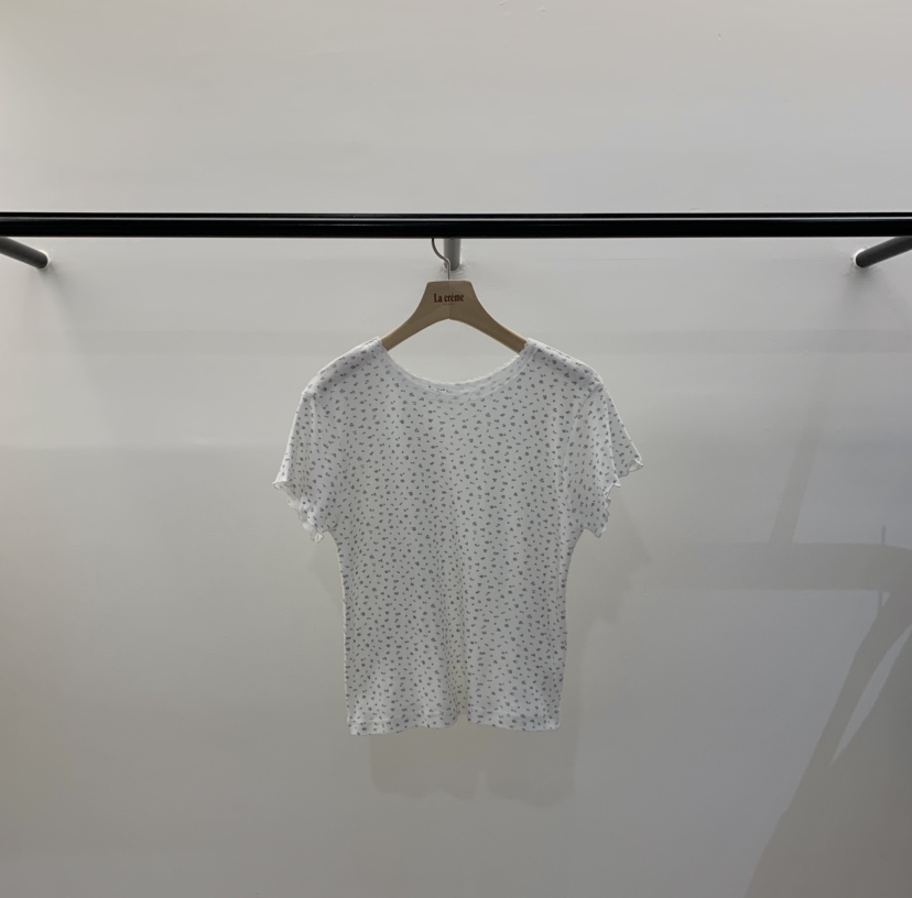 LA CREME韓國代購女裝新款熱賣休閑職業時尚推薦T恤蕾絲LA CREMET恤圖色1