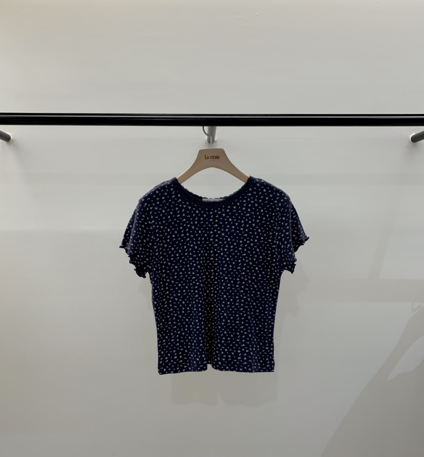 LA CREME韓國代購女裝新款熱賣休閑職業時尚推薦T恤蕾絲LA CREMET恤圖色2