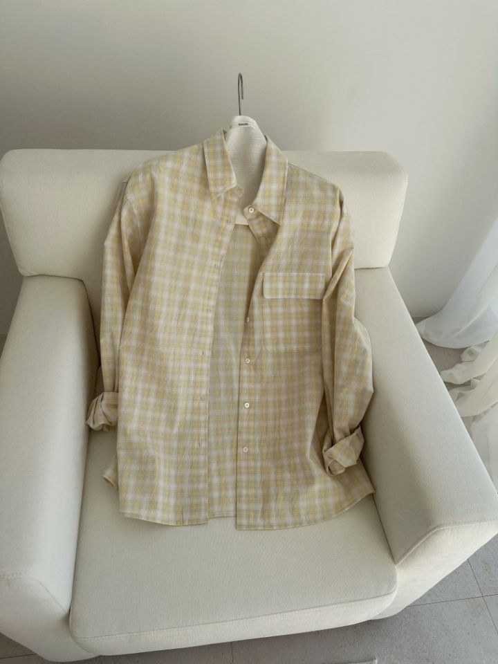 MARE韓國東大門直郵女士新款時尚推薦人氣襯衫蕾絲衫格子MARE襯衫/蕾絲衫