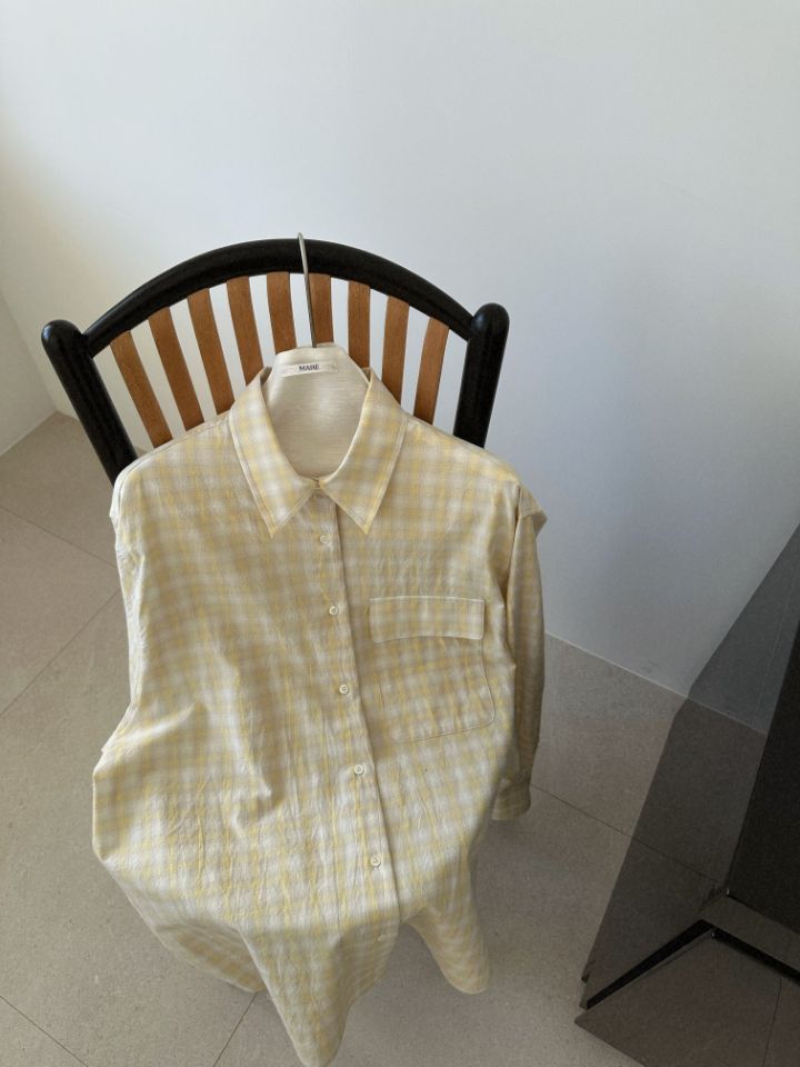 MARE韓國東大門直郵女士新款時尚推薦人氣襯衫蕾絲衫格子MARE襯衫/蕾絲衫