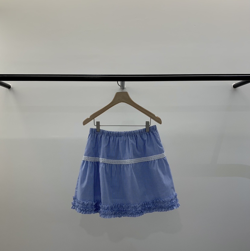 LA CREME韓國直郵女士新品人氣休閑熱賣職業短裙荷葉邊雙層LA CREME短裙