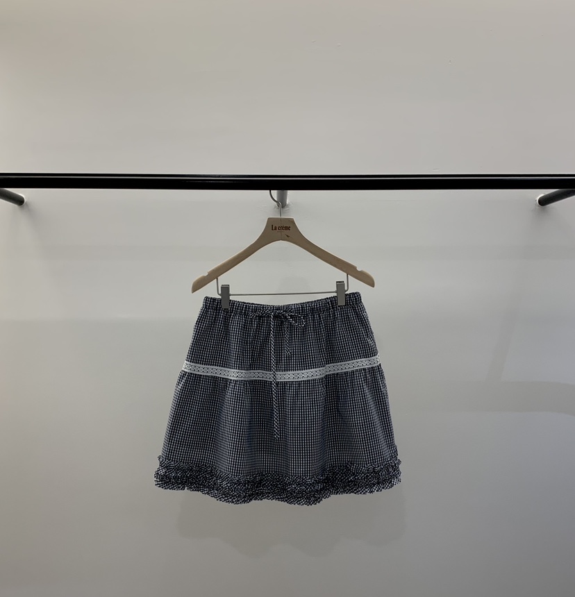 LA CREME韓國直郵女士新品人氣休閑熱賣職業短裙荷葉邊雙層LA CREME短裙圖色2