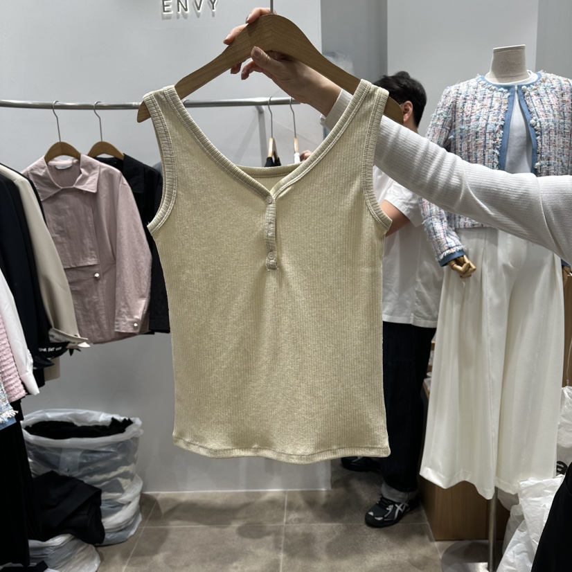 ENVY韓國東大門直郵女士新品熱賣休閑人氣職業吊帶背心紐扣ENVY吊帶/背心圖色2
