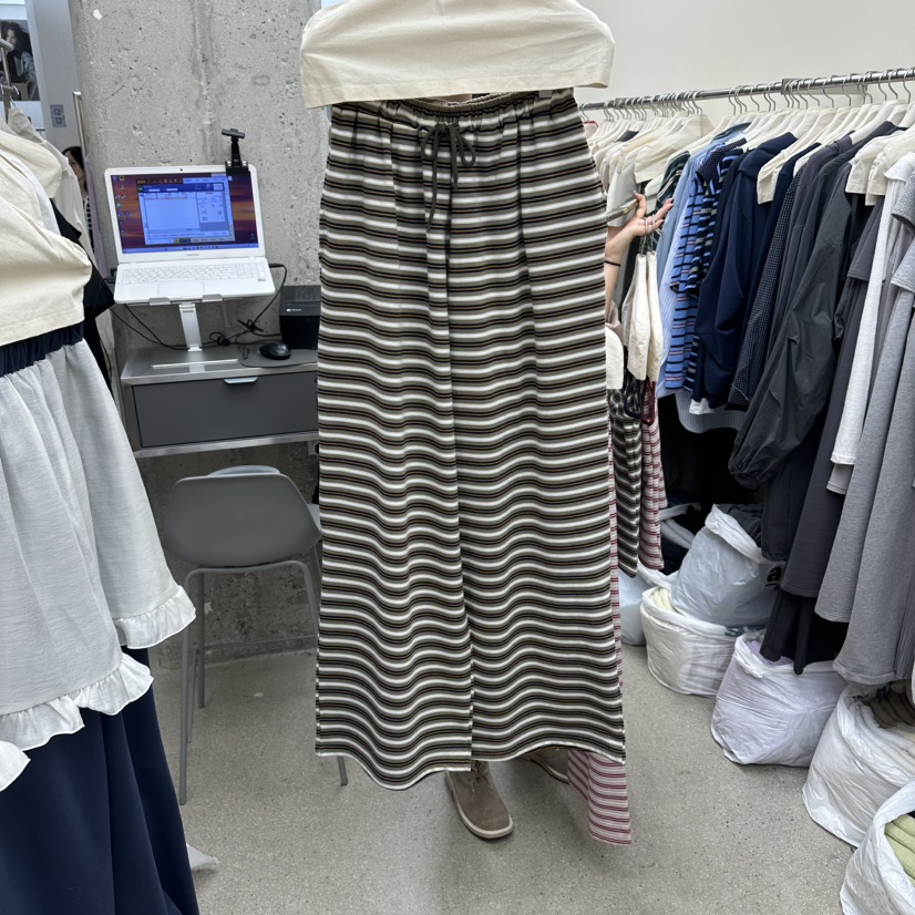 AMOEBA韓國直郵女裝新款時尚休閑推薦26春夏熱賣休閑褲條紋AMOEBA休閑褲圖色1