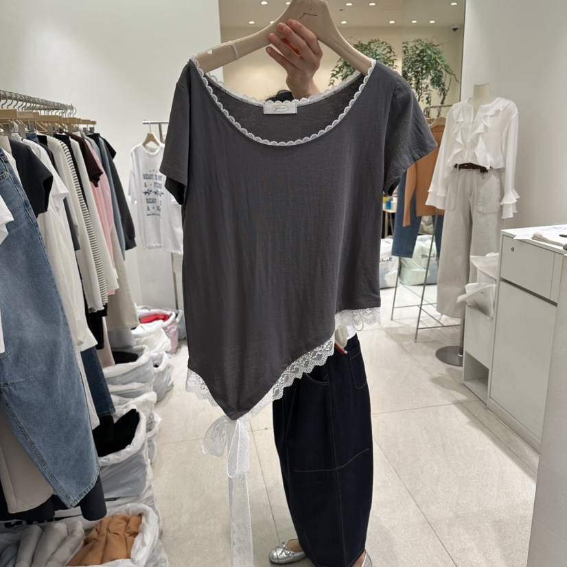 GRACIA韓國代購女士新款推薦時尚26春夏熱賣人氣職業休閑T恤GRACIAT恤圖色2