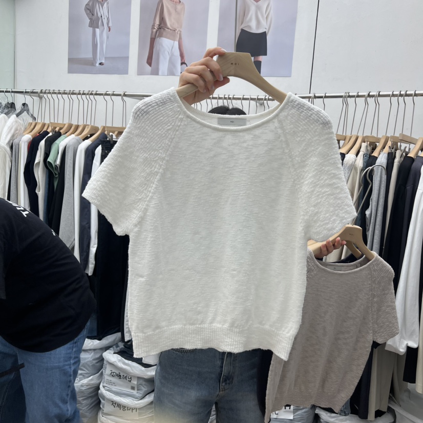 MOI-A韓國東大門代購女裝新款熱賣人氣職業推薦26春夏T恤修身MOI-AT恤圖色2