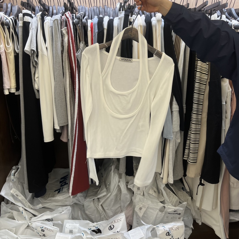 VIRKIN韓國直郵女裝新品推薦26春夏休閑時尚長袖T恤假兩件VIRKIN長袖T恤圖色1