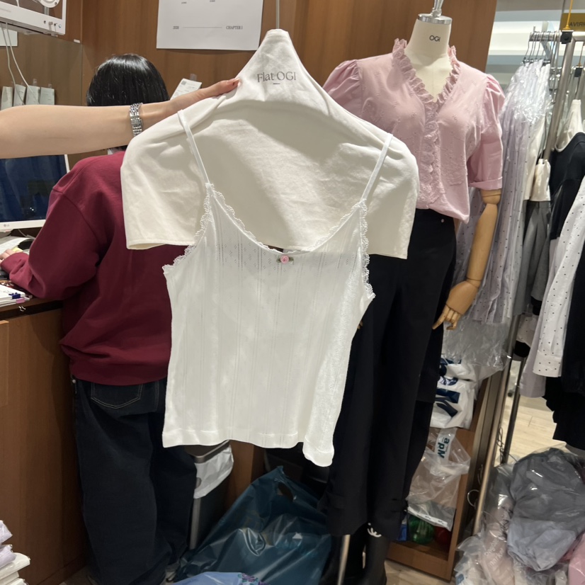 OGI韓國直郵女裝新款26春夏推薦熱賣時尚職業人氣吊帶背心FLat OGI吊帶/背心圖色2