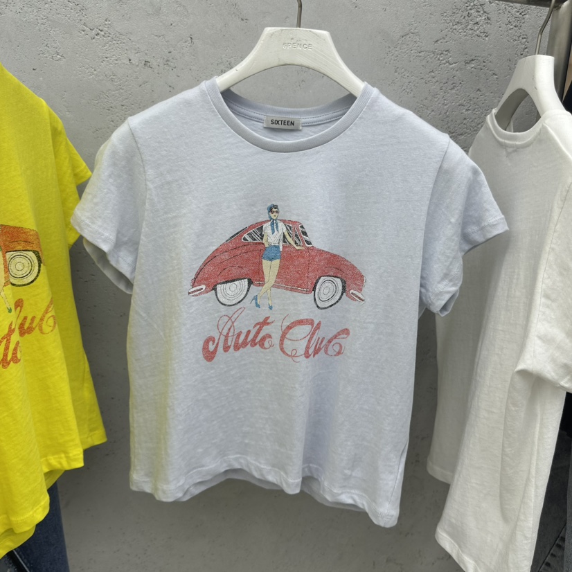 SIXTEEN韓國直郵女士新品26春夏推薦職業休閑熱賣時尚T恤SIXTEENT恤圖色2