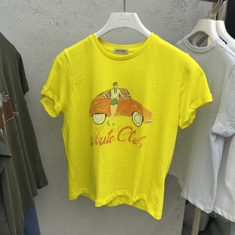 SIXTEEN韓國直郵女士新品26春夏推薦職業休閑熱賣時尚T恤SIXTEENT恤圖色3