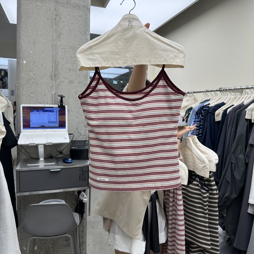 AMOEBA韓國東大門代購女裝新款職業時尚26春夏熱賣吊帶背心AMOEBA吊帶/背心圖色2